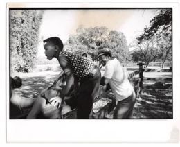 1974 GEORGE FOREMAN Vintage Life Magazine Boxing Photo ON RANCH WITH KIDS #2