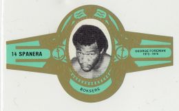 Spanera Belgian Cigar Band - c. 1979 Green Type - George Foreman