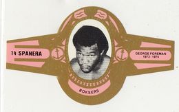 Spanera Belgian Cigar Band - c. 1979 Pink Type - George Foreman