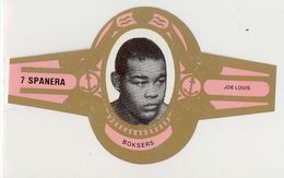 Spanera Belgian Cigar Band - c. 1979 Pink Type - Joe Louis