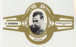 Spanera Belgian Cigar Band - c. 1979 White Type - Ingemar Johansson