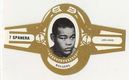 Spanera Belgian Cigar Band - c. 1979 White Type - Joe Louis