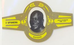 Jack Johnson - c. 1979 Spanera Belgian Cigar Band - Yellow Type