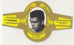 Spanera Belgian Cigar Band - c. 1979 Yellow Type - Max Schmeling