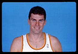Tim McCormick - 1989-90 NBA Color Photo Slide - Houston Rockets