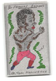Tom Molineaux  - 1991 Priddy Antiques - "80 Famous Boxers" Hand-Coloured Test Card by W.R. Priddy