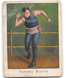 Tommy Burns - T-220 Tobacco Boxing Card Mecca Factory No. 649