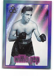 Willie Pep - 1996 Ringside Silver Foil Blank Back Proof Sample Boxing Card