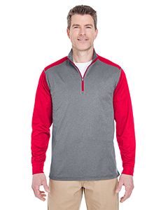 8232 - UltraClub Adult Cool & Dry Sport 2-Tone 1/4-Zip Pullover