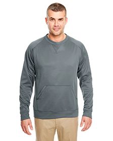 8443 - UltraClub Adult Cool & Dry Sport Crew Neck Fleece 