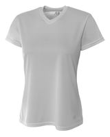 A4 Ladies' Birds-Eye Mesh V-Neck T-Shirt. NW3254