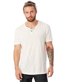 Alternative Unisex Home Team Garment Dyed Slub Henley Shirt. 6897J1