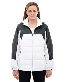 Ash City - North End Ladies' Excursion Meridian Insulated Jacket with Mlange Print. 78232