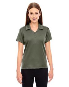 Ash City - North End Ladies' Exhilarate Coffee Charcoal Performance Polo with Back Pocket. 78803