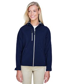 Ash City - North End Ladies' Prospect Two-Layer Fleece Bonded Soft Shell Hooded Jacket. 78166