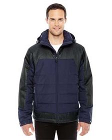 Ash City - North End Men's Excursion Meridian Insulated Jacket with Mlange Print. 88232