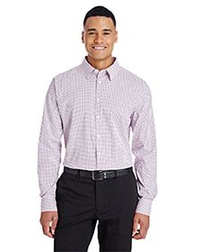 Devon & Jones CrownLux Performance Men's Micro Windowpane Shirt. DG540