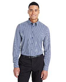 Devon & Jones CrownLux Performance Men's Tonal Mini Check Shirt. DG535