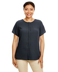 Devon & Jones Ladies' Perfect Fit  Short-Sleeve Crepe Blouse. DP612W