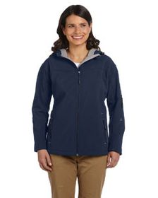 Devon & Jones Ladies' Soft Shell Hooded Jacket. D998W