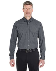 Devon & Jones Men's Central Cotton Blend Mlange Button-Down. DG230