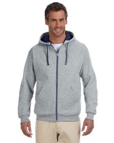 Jerzees Adult 8 oz. NuBlend Contrast Full-Zip Hood. 93CR