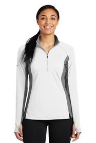 Sport-Tek Ladies Sport-Wick Stretch Contrast 1/2-Zip Pullover. LST854