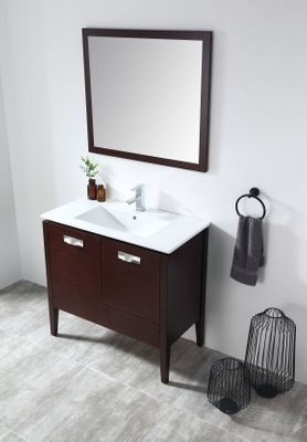 36 inch Modern Bathroom Vanity with Wide Sink Wenge Espresso Finish (36"Wx18.3"Dx33.5"H) CCL409WE36ZI