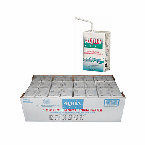 32- 200ml size Aqua Blox Water Boxes w/ Straw