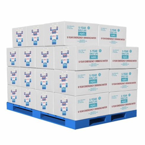 Aqua Blox Literz 5 Year and 10 Year Shelflife Emergency Drinking 75 Case Pallet