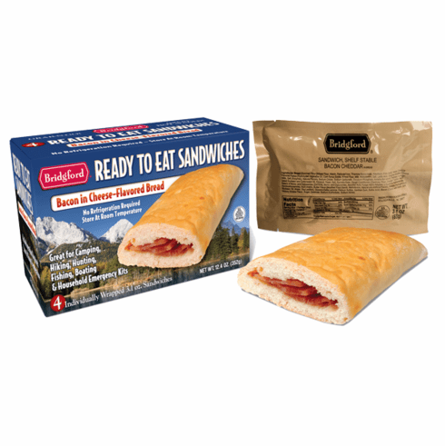 Bridgford Bacon and Cheese Flavored Bread Sandwiches (case 48)