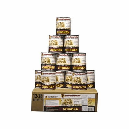 Canned Meats-Case of 12-28oz. cans Fully Cooked Chicken <font color="red"> <b><em> In Stock</b></em></font color>