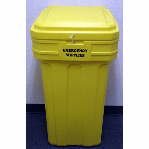 Large Survival Supplies Container on Wheels
