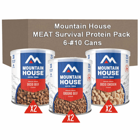  Mountain House Special Assorted 6- #10 Can Freeze Dried Meat Survival Pack