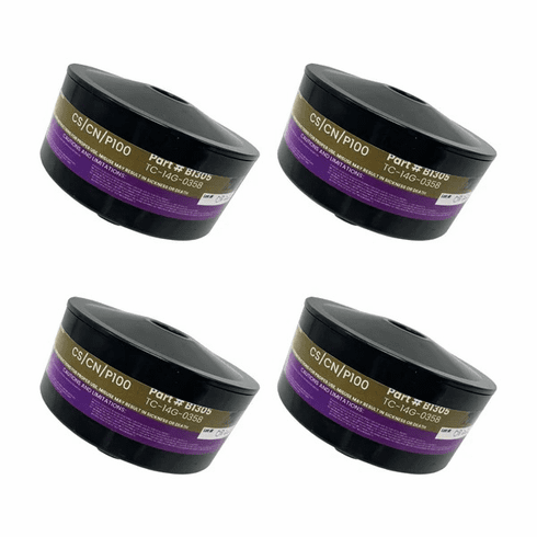 Pack of 4 Riot Control Canisters for E600 Gas Mask