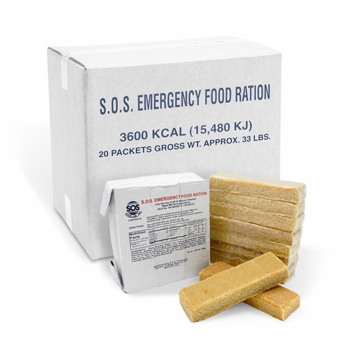 S.O.S. 3600 Calorie Food Bars Case of 20