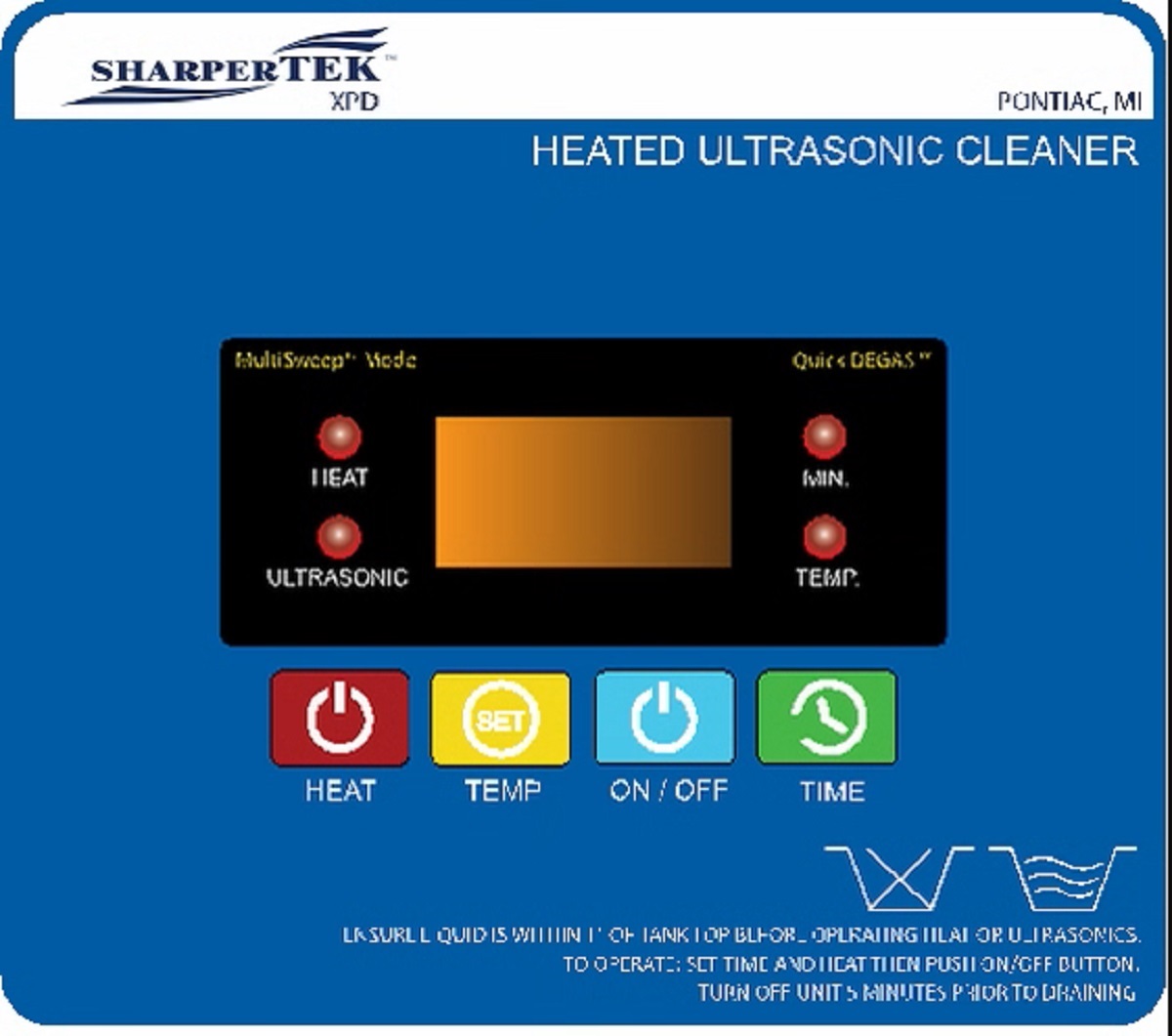 Heated Ultrasonic Cleaner 6" x 5.25" x 6" (L x W x H) XPS1202.5L by