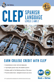 CLEP� Spanish Language: Levels 1 and 2 (Book + Online)