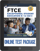 FTCE Exceptional Student Education Testing Package.