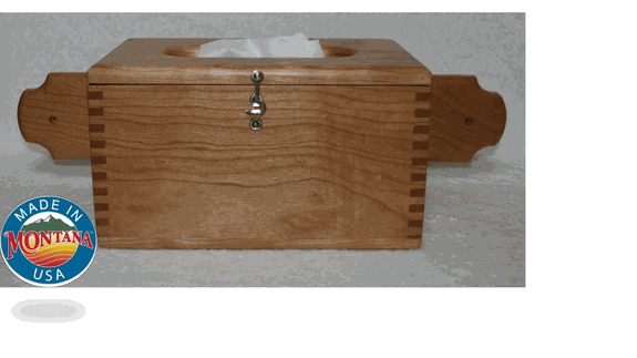 KLEENEX TISSUE BOX WITH HINGED LID, CHERRY, WALL MOUNTED. (1129202002)