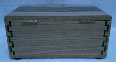 *TRINKET BOX, SOLID RED OAK AND WALNUT (0224202605)