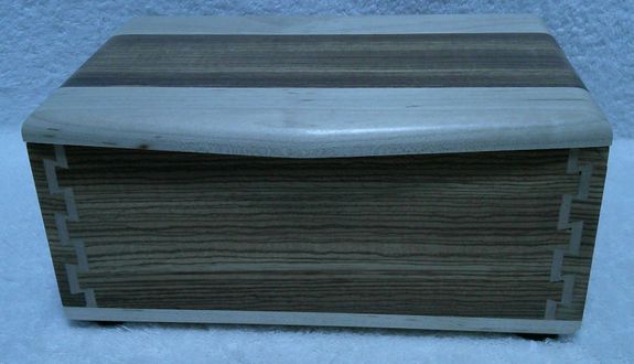 TRINKET BOX, MAPLE AND ZEBRA WOOD (0916202503)