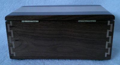*TRINKET BOX, SOLID WALNUT AND MAPLE (0225202603)
