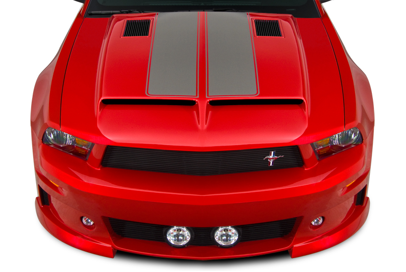 Mustang Type 4 Ram Air Hood with Billet Heat Extractors