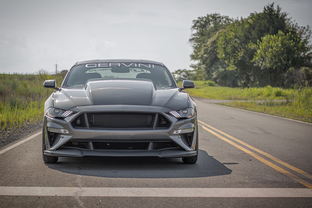 Mustang Cowl Hood, 18-19 Mustang 4 Inch Cowl Hood - Cervinis