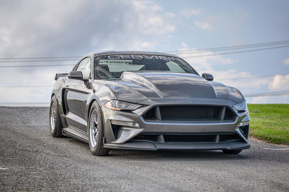 Mustang Cowl Hood, 18-19 Mustang 4 Inch Cowl Hood - Cervinis