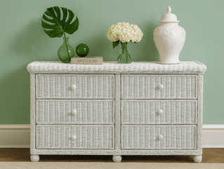 Elana Six Drawer Dresser-with glass top