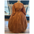 Antique Gold Stripe Reproduction Civil War Simple Dress 54