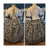 Beautiful Black and White Velvet Flocked Civil War Day Dress 42