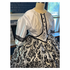 Beautiful Black and White Velvet Flocked Civil War Day Dress 42